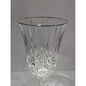 Noritake Rockford Gold Iced Tea Glass Crystal Clear Gold Rim 8 1/4" Discontinued